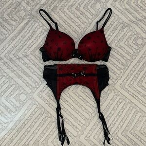 BUY ONE GET ONE 50% off, add to a bundle, Push up bra and garter belt set